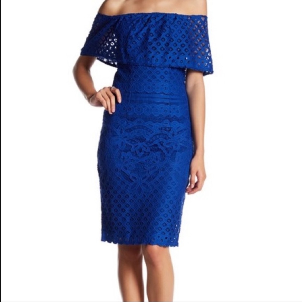 SHARAGANO lace dress. Worn 1x